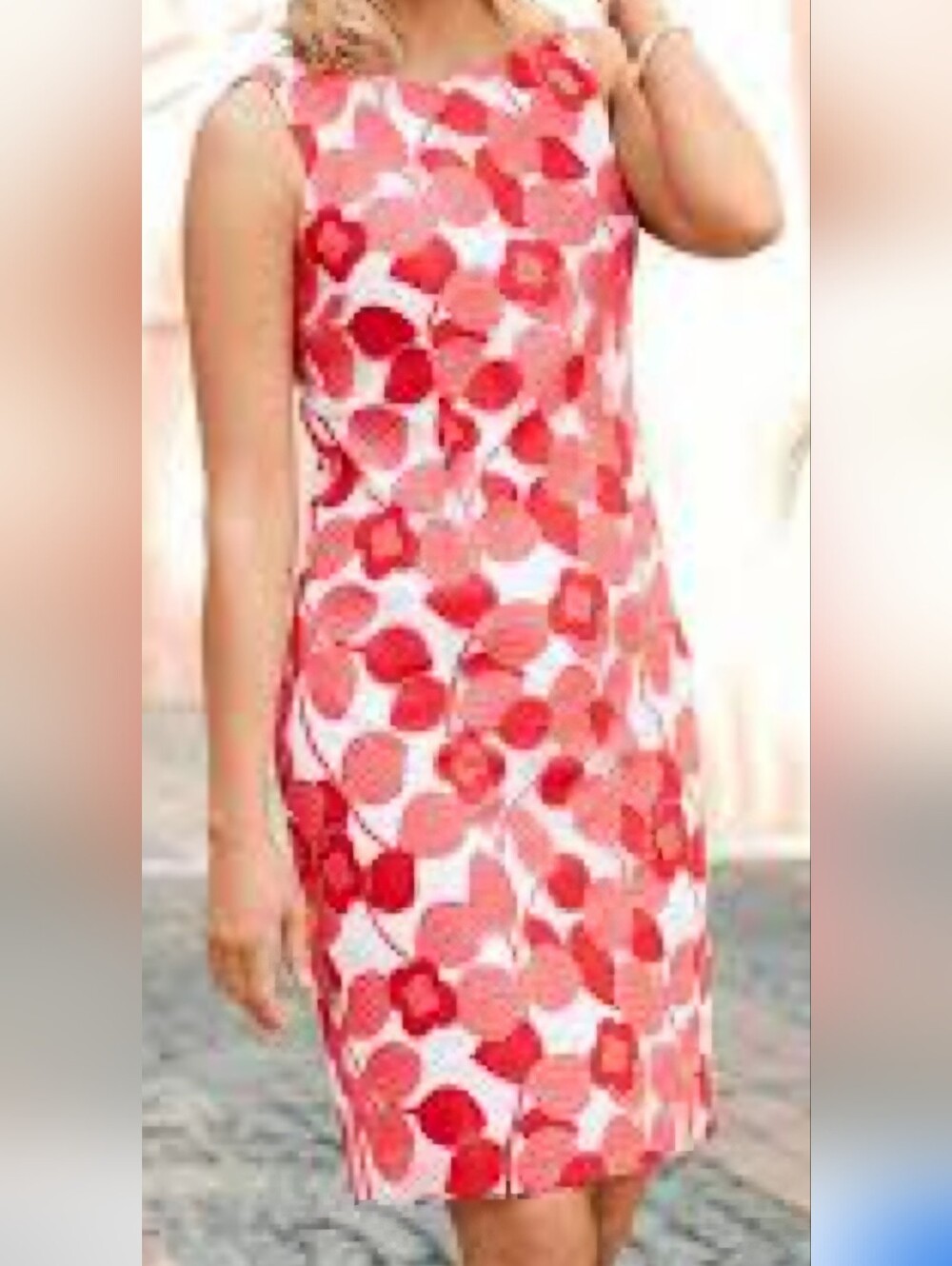 Talbots Coral Floral Lace Sheth Dress  Dress fully Lined Size 8 Suoer Cute